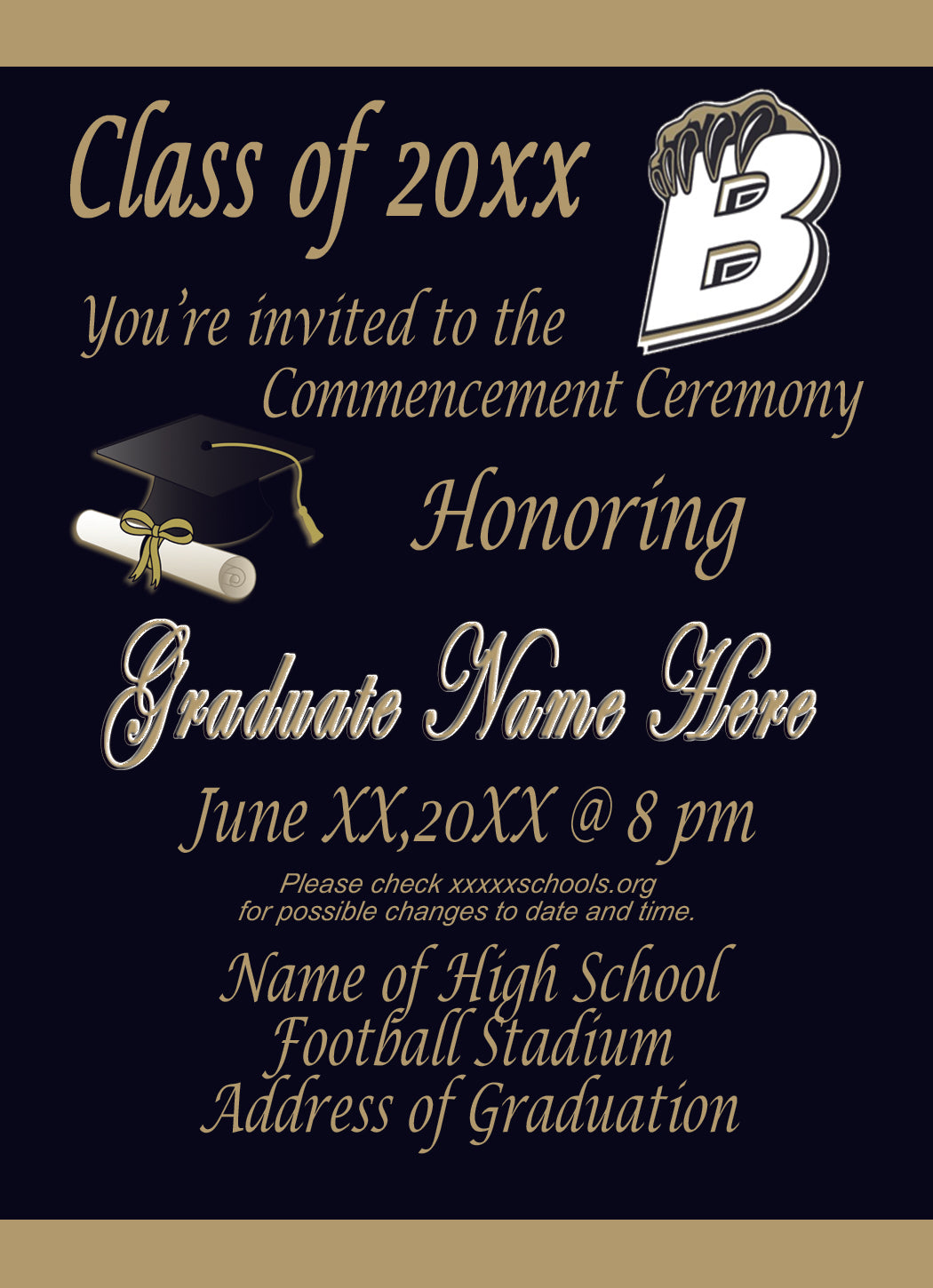 Graduations are coming! Do you want the perfect invite for your Grad's party?
