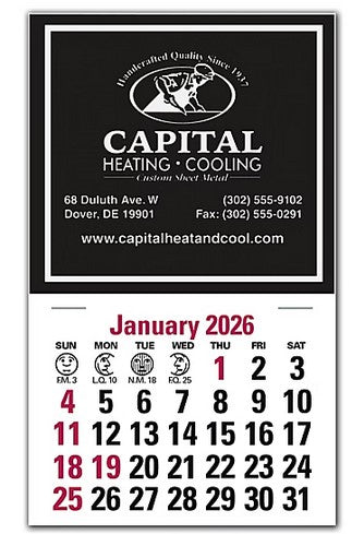 109649 2026 Stick Up Calendar Square 3 x 4" QTY 150