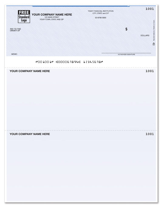 DLT104 Laser Top Checks QuickBooks Compatible Unlined 8 1/2x11" QTY250