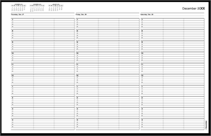 TIME41 TimeScan 3 Column Wirebound Book 15 Minute Spacing 7am-5pm