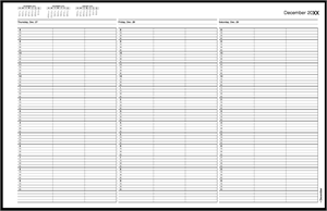 TIME60 TimeScan 3 Column Looseleaf Pages 15 Minute Interval 8am-10pm