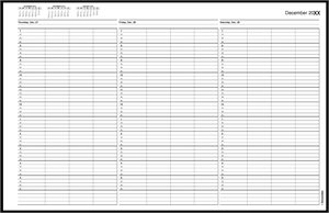 TIME63 TimeScan 4 Column Wirebound Book 15 Minute Spacing 7am-6pm