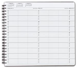 TIME51 TimeScan 3 Column Wirebound Book 15 Minute Spacing 8am-6pm