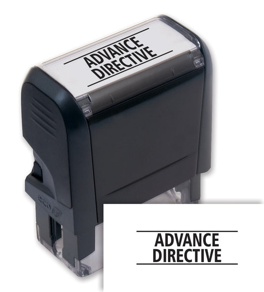 103069 Self-Inking Advance Directive Stamp 1 11/16 x 9/16"