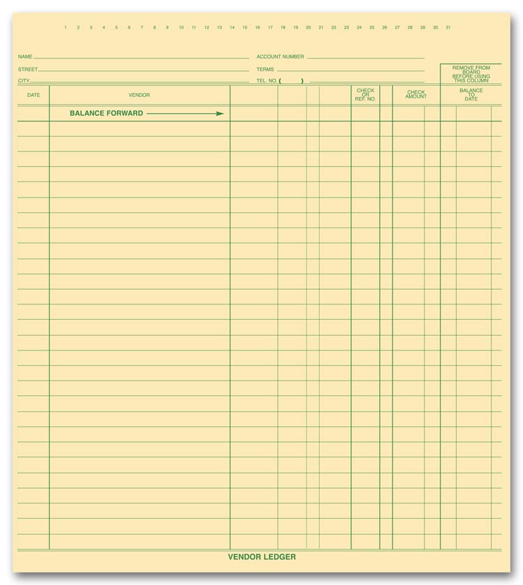 112031N Vendor Ledger 11 x 9 3/4 112031N Vendor Ledger 11 x 9 3/4