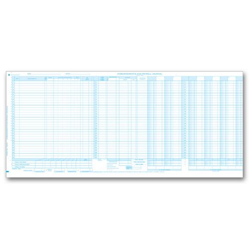 150NJ Payroll Cash Disbursement Journal 24 1/2 x 11"  - QTY 25