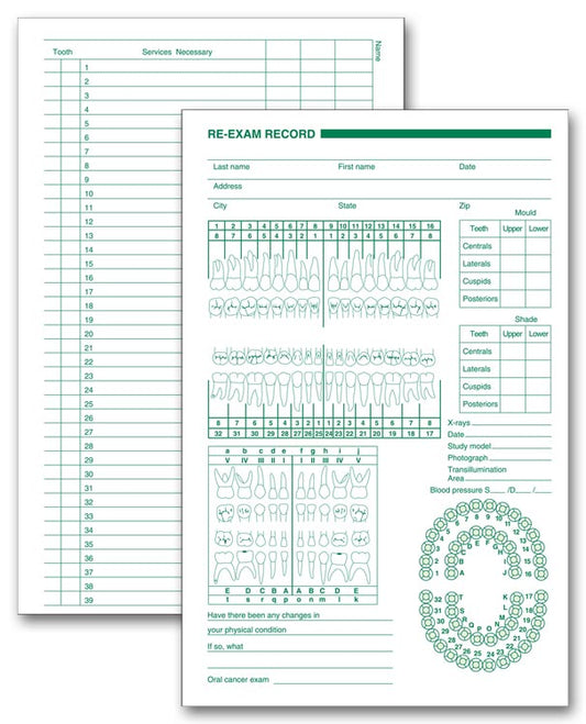 4059 Dental Services Re Exam Records Primary and Permanent Arch
