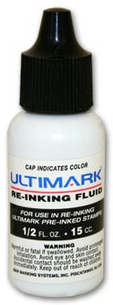 D6 Black Ink Refill for Pre-Inked Stamp