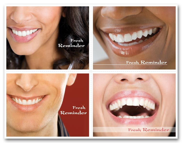 LR3264 Dental Reminder Card Fresh Reminder Laser Postcard 8 1/2 x 11" QTY 200