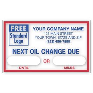 Maintain Vehicle Maintenance Records Easily with Adhesive Oil Change Service Stickers