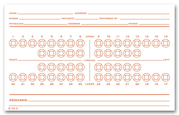 Enhance Dental Practice Efficiency with Professional Exam Record Cards