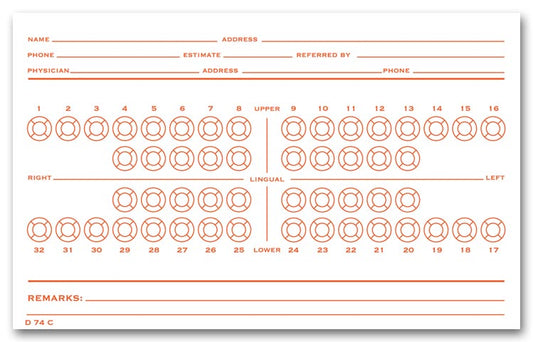 Enhance Dental Practice Efficiency with Professional Exam Record Cards