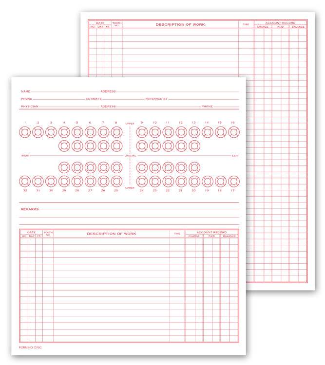 Organize Dental Records Efficiently with Numbered Teeth System Exam Records