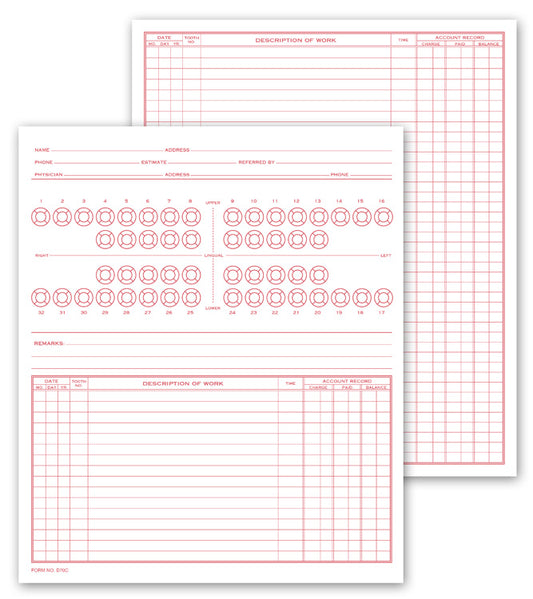 Organize Dental Records Efficiently with Numbered Teeth System Exam Records