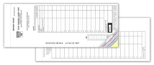 100017 Classic Loose Sets Deposit Tickets 8 7/8x3 3/8" QTY 150 2 parts