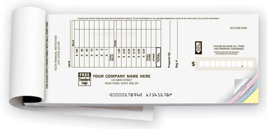 100300 Cash Only Booked Deposit Tickets 8 7/8 x 3 3/8" QTY 150 2 parts