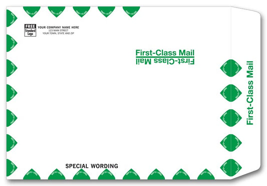 1013FW White First Class Envelope 10 x 13" QTY 100