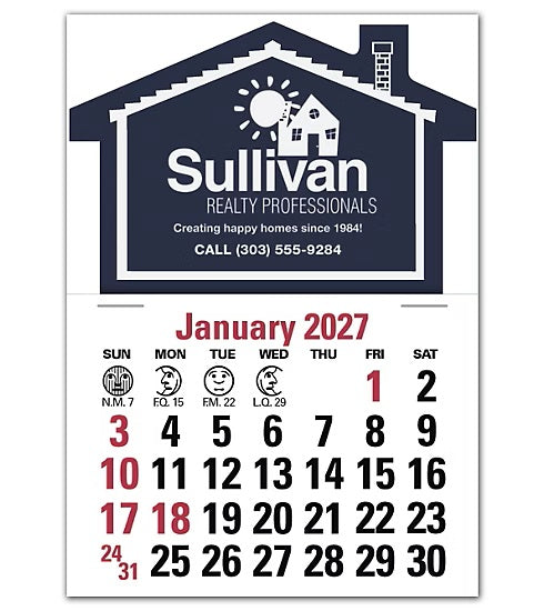 109364 2027 Stick Up Calendar House 3 x 4" QTY 150