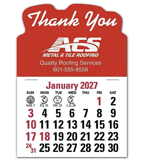 109365 2027 Stick Up Calendar Thank You 3 x 4" QTY 150