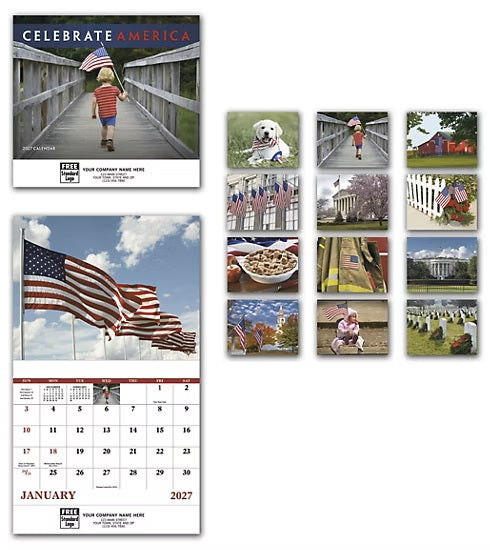 109372 2027 Celebrate America Wall Calendars 11 x 19" QTY 25