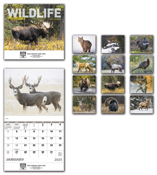 109378 2025 Wildlife Portraits Wall Calendars 11 x 19" QTY 25