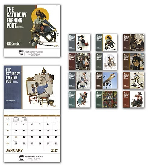 109379 2027 The Saturday Evening Post Wall Calendars 11 x 19" QTY 25
