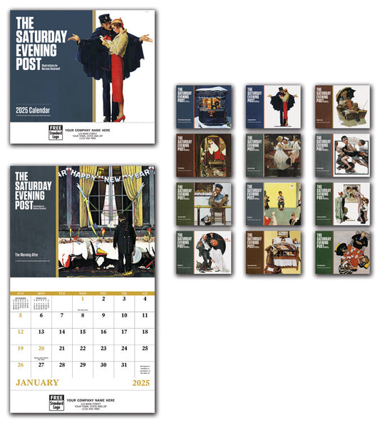 109379 2025 The Saturday Evening Post Wall Calendars 11 x 19" QTY 25