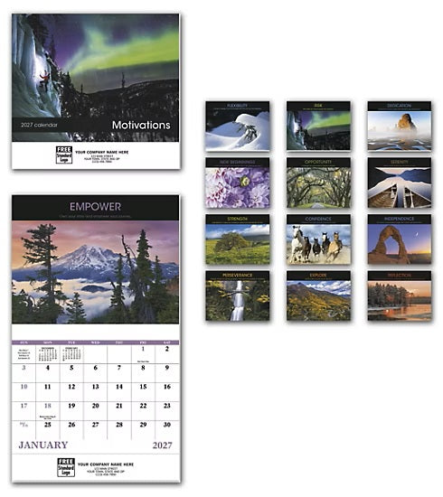109619 2027 Motivations Wall Calendar 11 x 19" QTY 25
