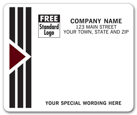 12692 Park Avenue Mailing Labels Laser w Black/Burgundy 4x3 1/3"QTY600