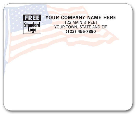 12779 American Flag Mailing Labels Laser Flag Background4x3 1/3"QTY600