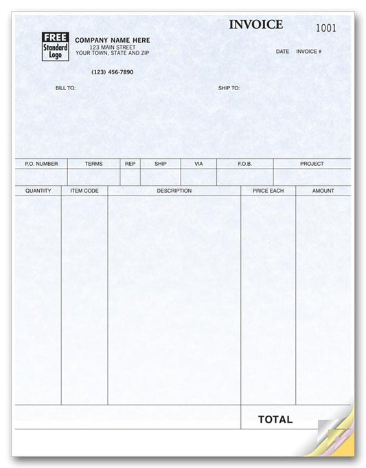 13055G Product Invoices Laser Parchment 8 1/2 x 11" QTY 250 2 Parts