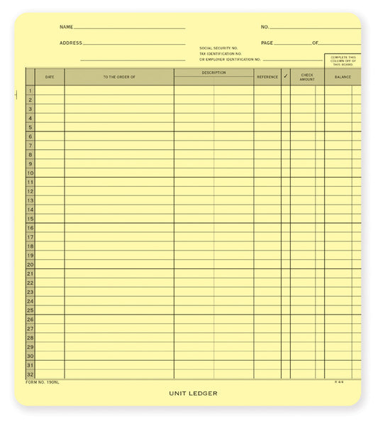 190NL General Disbursement Ledger 9 1/2 x 10 3/4" QTY 25