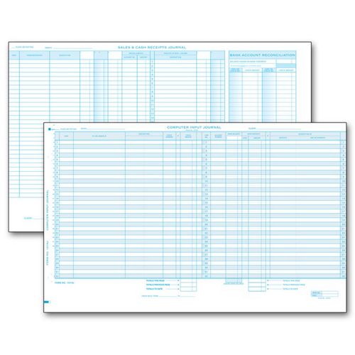 191NJ.1 Computer Input Sales & Cash Receipts Journal 17 1/2 X 11" QTY 25