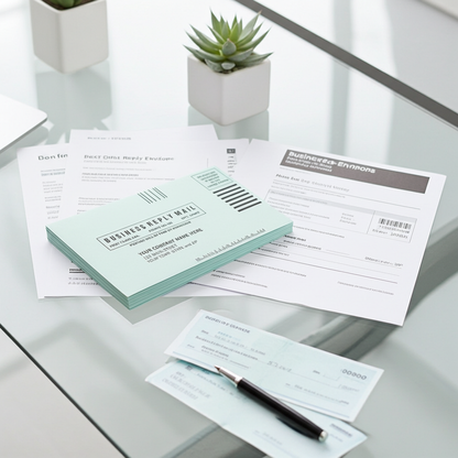 634BR Green #6 3/4 Business Reply Envelopes 6 1/2 x 3 5/8" QTY 250