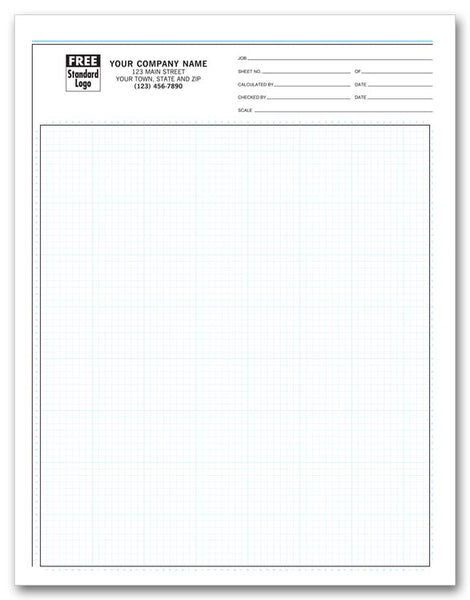 207 Graph Papers Pro Sketch 1/8" Padded 8 1/2 x 11" QTY 500