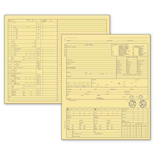 20918.1 Optometry Exam Record Folder Style Card 5 x 8" QTY 100