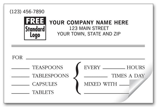 23097 Pressure Sensitive Veterinary Instruction Labels 2 x 3" QTY 1000