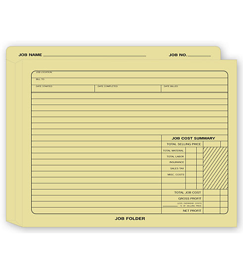 277.1 Expandable Job Folder 12 x 10" QTY 50 FOLDERS