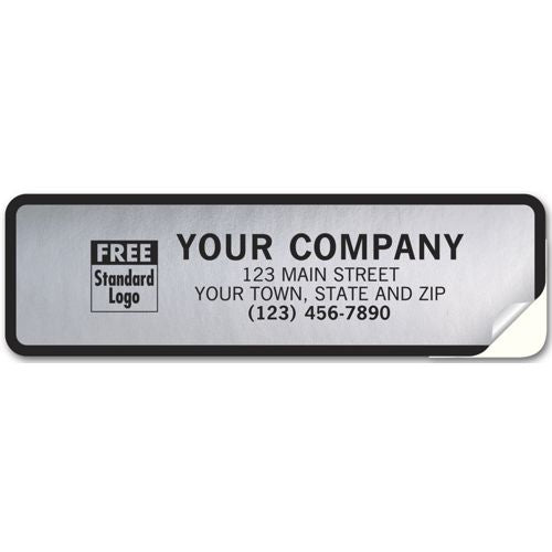 357.1 Tuff Shield Weatherproof Labels With Black Border 6 1/4 x 1 7/8"