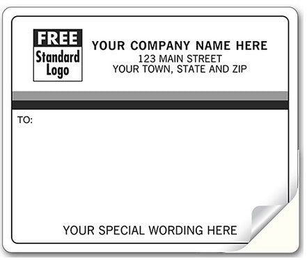 3796 Mailing Labels Laser Inkjet with Black Gray Stripes4x3 1/3"QTY600
