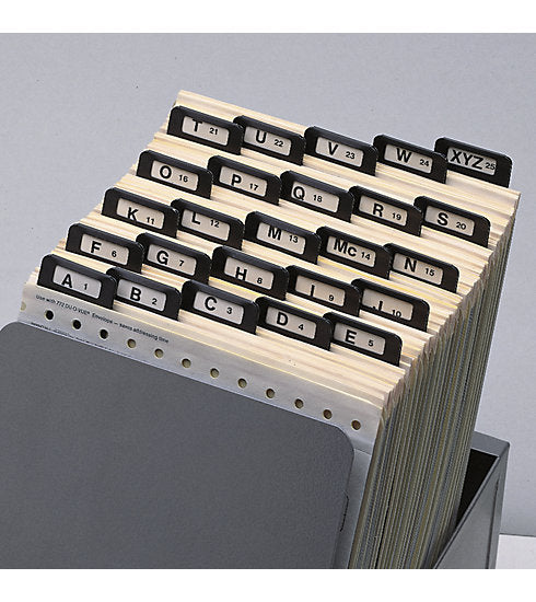 44.1 A-Z Index Guides Metal Tabs 6 1/2 x 9 1/4"