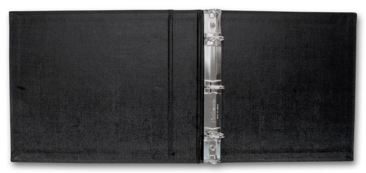 56301N 3-Ring Binder for 3 On A Page Checks with Side Tear Vouchers 9 1/2 x 9" Black