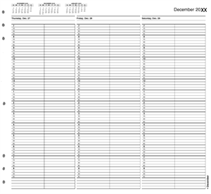 TIME30 TimeScan 2 Column Looseleaf Pages 15 Minute Interval 7am-9pm