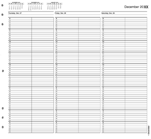 TIME34 TimeScan 2 Column Looseleaf Pages 10 Minute Interval 8am-6pm