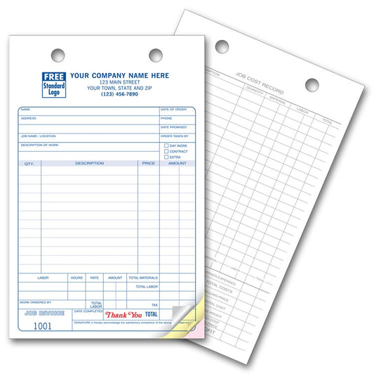 621 Work Order Register Forms Large Classic 5 1/2 x 8 1/2" QTY 250