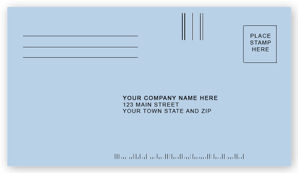 634CR Blue #6 3/4 Courtesy Reply Envelopes 6 1/2 x 3 5/8" QTY 250