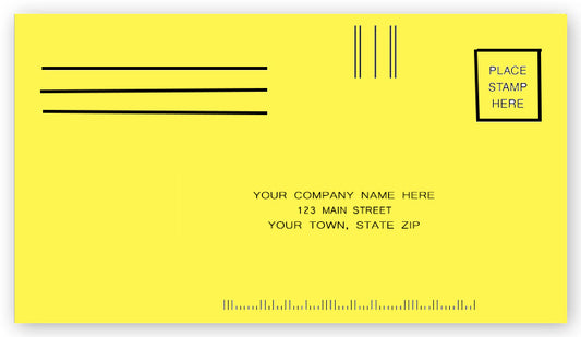 634CR Yellow #6 3/4 Courtesy Reply Envelopes 6 1/2 x 3 5/8" QTY 250