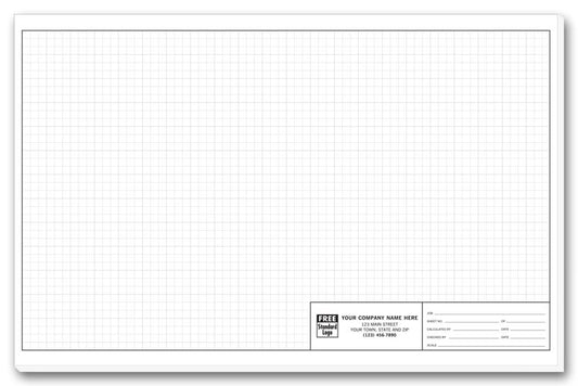 704 Graph Paper Standard 1/4" Large Padded 11 x 17" QTY 500