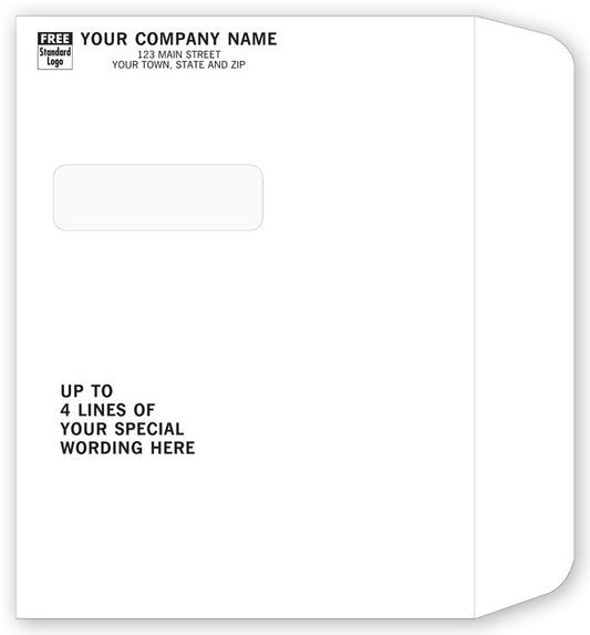 747 Booklet Envelope Single Window 11 1/2 x 8 3/4" QTY 100