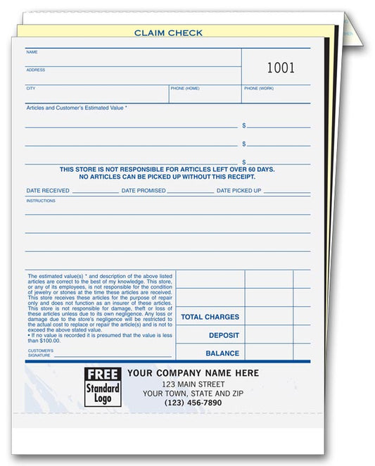 764T Jewelry Repair Orders with Envelope Large 5 2/3 x 7 3/4" QTY 1000